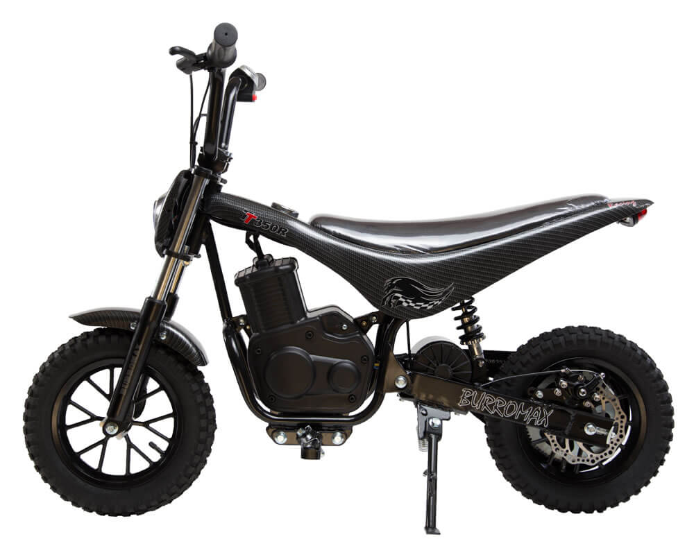 burromax tt350 lithium ion matte black electric mini bike